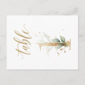 Feuillage vert et or, Table 1, Numéro de table (Devant)