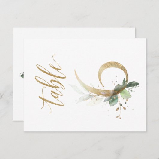 Feuillage vert et or, Table 6, Numéro de table (Devant / Derrière)