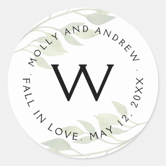 feuillage vert feuille STICKER partie/mariage (Devant)