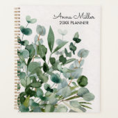 Feuillage Vert Moderne Aquarelle (Devant)