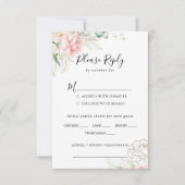 Feuillage vert or Mariage floral choix RSVP (Devant)