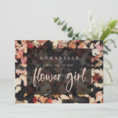 Feuillage Vif | Carte de Proposition de Fille de F (Debout devant)