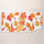 Feuille aquarelle motif transparent (Serviette de bain)