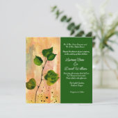 Feuille Aspen personnalisation mariage invitation (Debout devant)