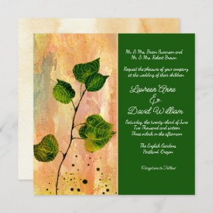 Feuille Aspen personnalisation mariage invitation