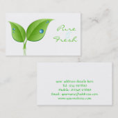 Feuille avec le carte de visite de Waterdrop (Devant / Derrière)