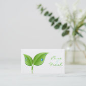 Feuille avec le carte de visite de Waterdrop (Debout devant)