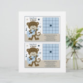 Feuille "Baby shower Bingo" Monkey Rockerstar/Rock (Debout devant)
