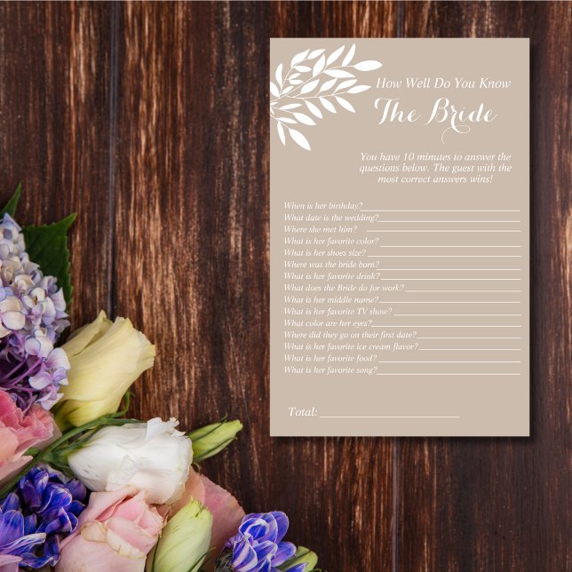 Feuille beige Comment bien connaissez-vous le jeu  (Créateur téléchargé)