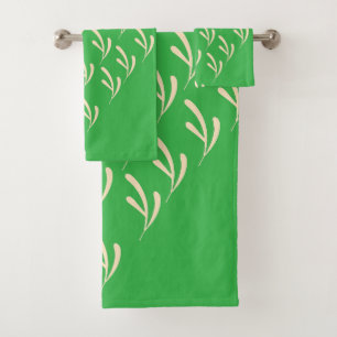 Feuille beige répétée vert brillant