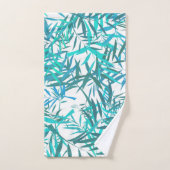 Feuille bleu de saule (Serviette à main)