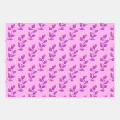 Feuille botanique aquarelle rose lumineuse et fant (Devant 3)