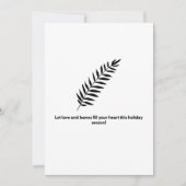 Feuille botanique Conception Bonne carte de vacanc (Devant)