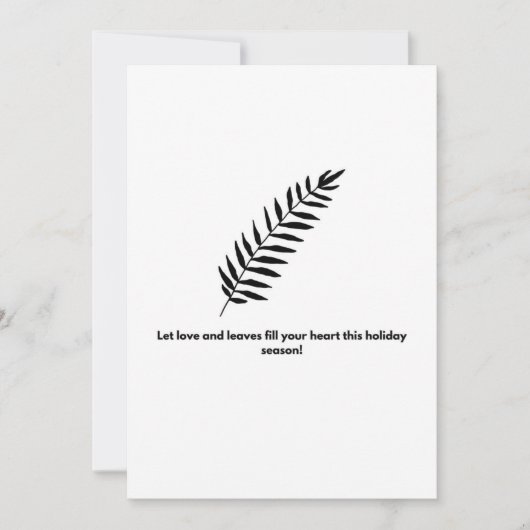 Feuille botanique Conception Bonne carte de vacanc (Devant)