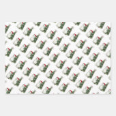 Feuille cadeau Alpaca "Fleece Navidad" Ensemble de (Devant)
