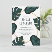 Feuille Cadre Tropical Bridal Luncheon Invitation (Debout devant)