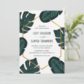 Feuille cadre Tropical Faire-part de mariage (Debout devant)