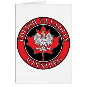 Feuille canadienne polonaise ronde de Winnipeg