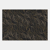 Feuille chic or Aïd Karem islamique noir (Devant)