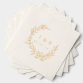 Feuille classique et couronne fleurie Monogramme O (Insitu (empilé))