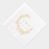 Feuille classique et couronne fleurie Monogramme O (Droite)