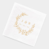 Feuille classique et couronne fleurie Monogramme O (Gauche)
