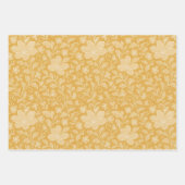 Feuille Classique Floral Art Motif Sur Ochre Jaune (Devant)