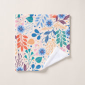 Feuille coloré Motif de feuillage moderne (Gant de toilette)