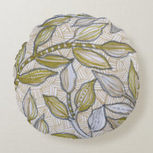Feuille - coussin rond (11)