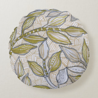 Feuille - coussin rond (11)