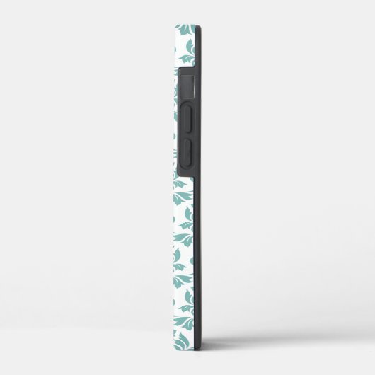 Feuille Damask Blauwgroen Pattern (Aangepast) Case-Mate iPhone Case (Achterkant / Links)
