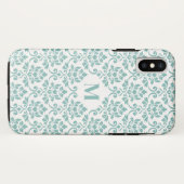 Feuille Damask Blauwgroen Pattern (Aangepast) Case-Mate iPhone Case (Achterkant (horizontaal))