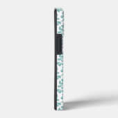 Feuille Damask Blauwgroen Pattern (Aangepast) Case-Mate iPhone Case (Achterkant / Rechts)