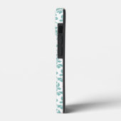 Feuille Damask Blauwgroen Pattern (Aangepast) Case-Mate iPhone Case (Achterkant / Links)
