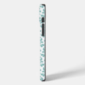 Feuille Damask Blauwgroen Pattern (Aangepast) Case-Mate iPhone Case (Achterkant / Links)