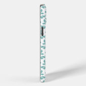 Feuille Damask Blauwgroen Pattern (Aangepast) Case-Mate iPhone Case (Achterkant / Rechts)
