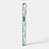 Feuille Damask Blauwgroen Pattern (Aangepast) iPhone 15 Hoesje (Rechterkant)
