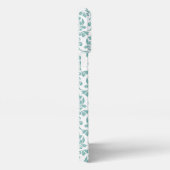 Feuille Damask Blauwgroen Pattern (Aangepast) iPhone Hoesje (Rechterkant)