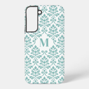 Feuille Damask Blauwgroen Pattern (Aangepast) Samsung Galaxy Hoesje