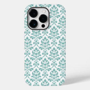 Feuille Damask Blauwgroen Pattern Case-Mate iPhone 14 Pro Hoesje