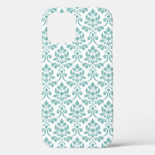 Feuille Damask Blauwgroen Pattern iPhone 12 Pro Hoesje