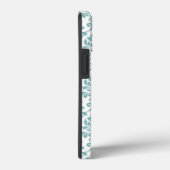 Feuille Damask Blauwgroen Pattern Case-Mate iPhone Case (Achterkant / Rechts)