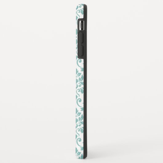 Feuille Damask Blauwgroen Pattern Case-Mate iPhone Case (Achterkant/links)