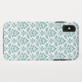 Feuille Damask Blauwgroen Pattern Case-Mate iPhone Case (Achterkant (horizontaal))