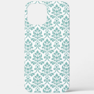 Feuille Damask Blauwgroen Pattern iPhone 12 Pro Max Hoesje