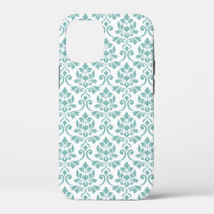 Feuille Damask Blauwgroen Pattern iPhone 12 Mini Hoesje