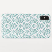 Feuille Damask Blauwgroen Pattern Case-Mate iPhone Case (Achterkant (horizontaal))