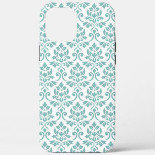 Feuille Damask Blauwgroen Pattern iPhone 12 Pro Max Hoesje
