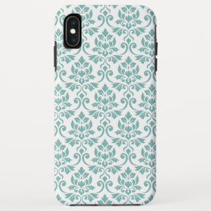 Feuille Damask Blauwgroen Pattern iPhone XS Max Hoesje