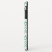 Feuille Damask Blauwgroen Pattern Case-Mate iPhone Case (Achterkant/links)